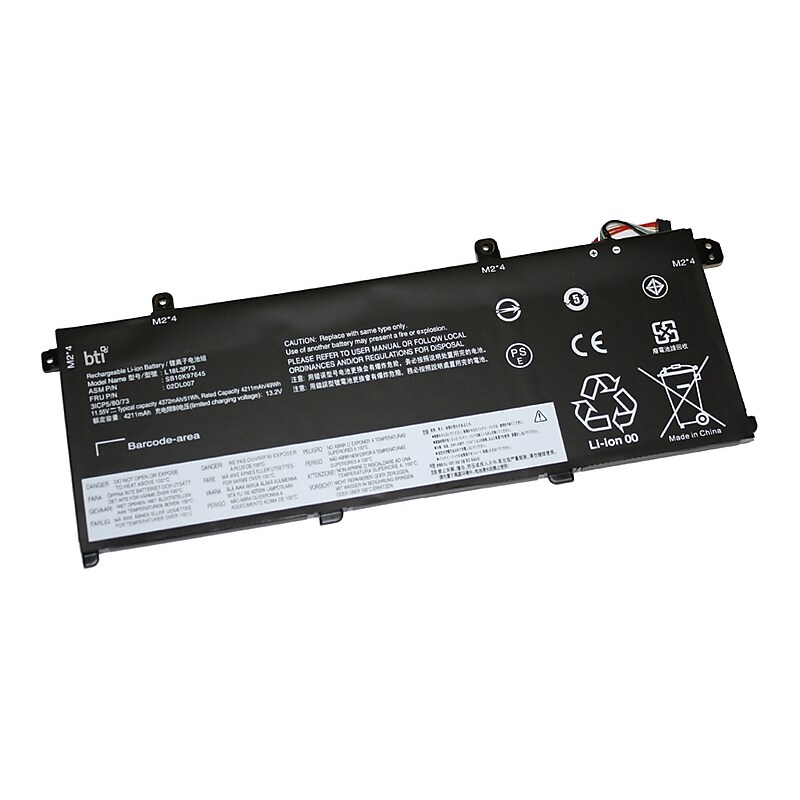 BTI Lithium-Ion Laptop Battery for Lenovo ThinkPad P14s, ThinkPad P43s, ThinkPad T14, ThinkPad T490 (02DL007-BTI) image 1