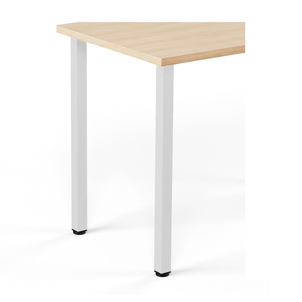 Desk with close-angle of top and legs