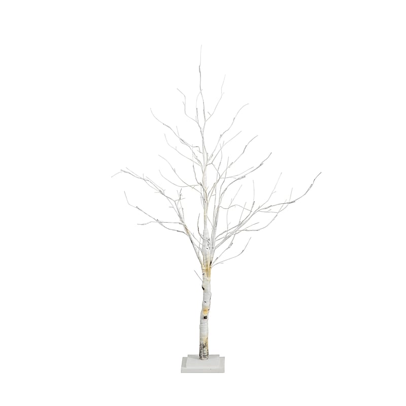 Nearly Natural 4' Pre-Lit Artificial White Birch Tree with 51 White LED Lights (T4930) image 1