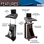 Techni Mobili 22"W Manual Adjustable Standing Laptop Cart, Chocolate (RTA-B005-CH36)~#|#~36D8793F-61B8-4A3D-B7AEAEB53FDF3B67_sc7