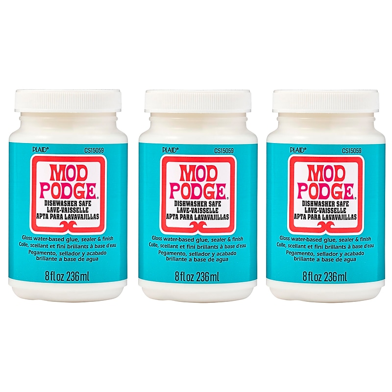 Mod Podge Decoupage Glue, Gloss, 8oz., 3/Pack (MODCS15059-3) image 1