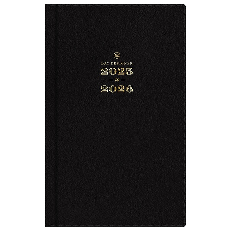 2025-2026 Day Designer for Blue Sky 5" x 8" Academic Year Daily & Monthly Planner, Plastic Cover, Black (154058) image 1
