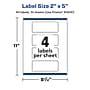 Avery Laser/Inkjet Rectangle Multipurpose Labels, 2" x 5", Clear, 40/Pack (94241)~#|#~36DD566F-8519-45BE-B6535FE36FF74AB3_sc7