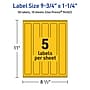 Avery Laser/Inkjet Rectangle Multipurpose Labels, 9.75" x 1.25", Bright Yellow, 50/Pack (94262)~#|#~36E08A9D-AF39-4AAF-BDA78C5282E0684E_sc7