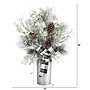 Nearly Natural Artificial Frosted Greenery and Pinecone Christmas Arrangement, 28" (A1848)~#|#~36E1B286-69B2-4344-83477184D737A2D6_sc7
