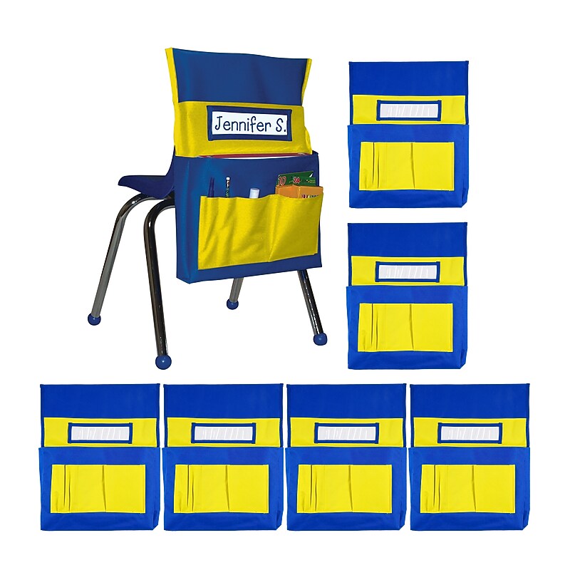 Carson Dellosa Education Yellow and Blue Chairback Buddy, 6 Pack image 1