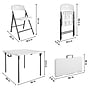 Cosco 36" Square Folding Table and Chairs, White, 5/Carton (37583WSP1E)~#|#~36EA27A3-288C-4D50-8AB2EA18F70B1C07_sc7