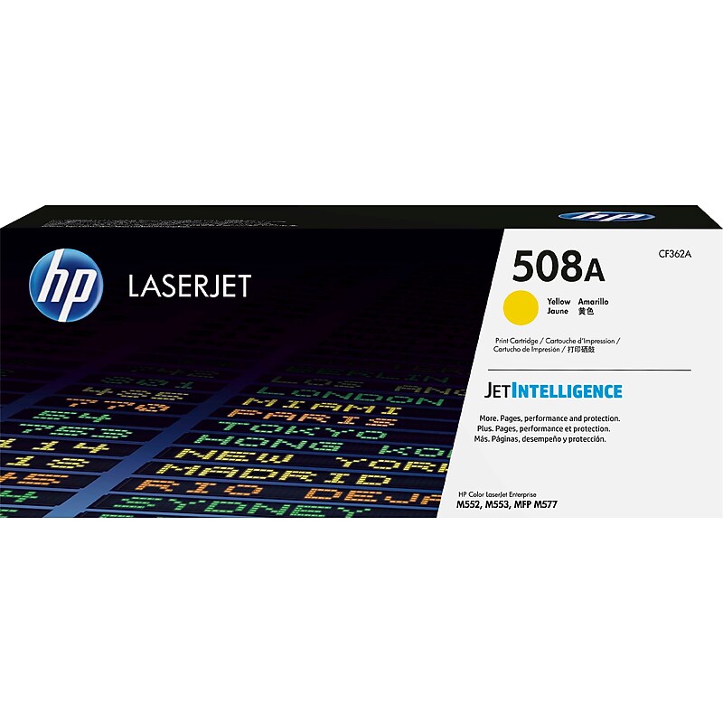 HP 508A Yellow Standard Yield Toner Cartridge, Prints Up to 5,000 Pages (CF362A) image 1