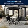 Flash Furniture Nantucket Patio Garden Set with Umbrella Table and Folding Chairs, Black, 6/Set (GM202012BK)~#|#~36EE6EFD-AD68-4906-BD52F9892A909FB1_sc7