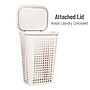 Mind Reader Slim Tapered Hamper with Lid, Plastic, Ivory (SWHAMP50-IVO)~#|#~36EEE337-8BFE-4087-941281C244AEBD0A_sc7