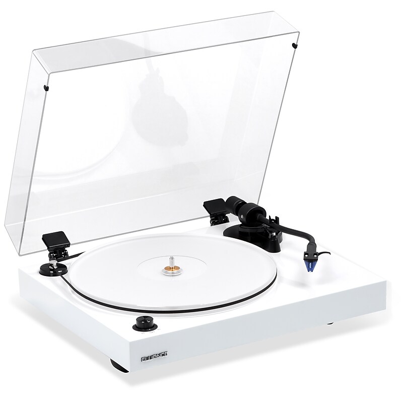 Fluance RT85 Reference Turntable with Ortofon 2M Red & Acrylic Platter, High Gloss White (RT85WH) image 1