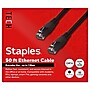 Staples TECH 50 ft. Cat-6 Ethernet Cable, Male to Male, Black, 10/Pack (ST62459)~#|#~36FBFF53-5C5A-4B2A-B049C15C99CA5771_sc7