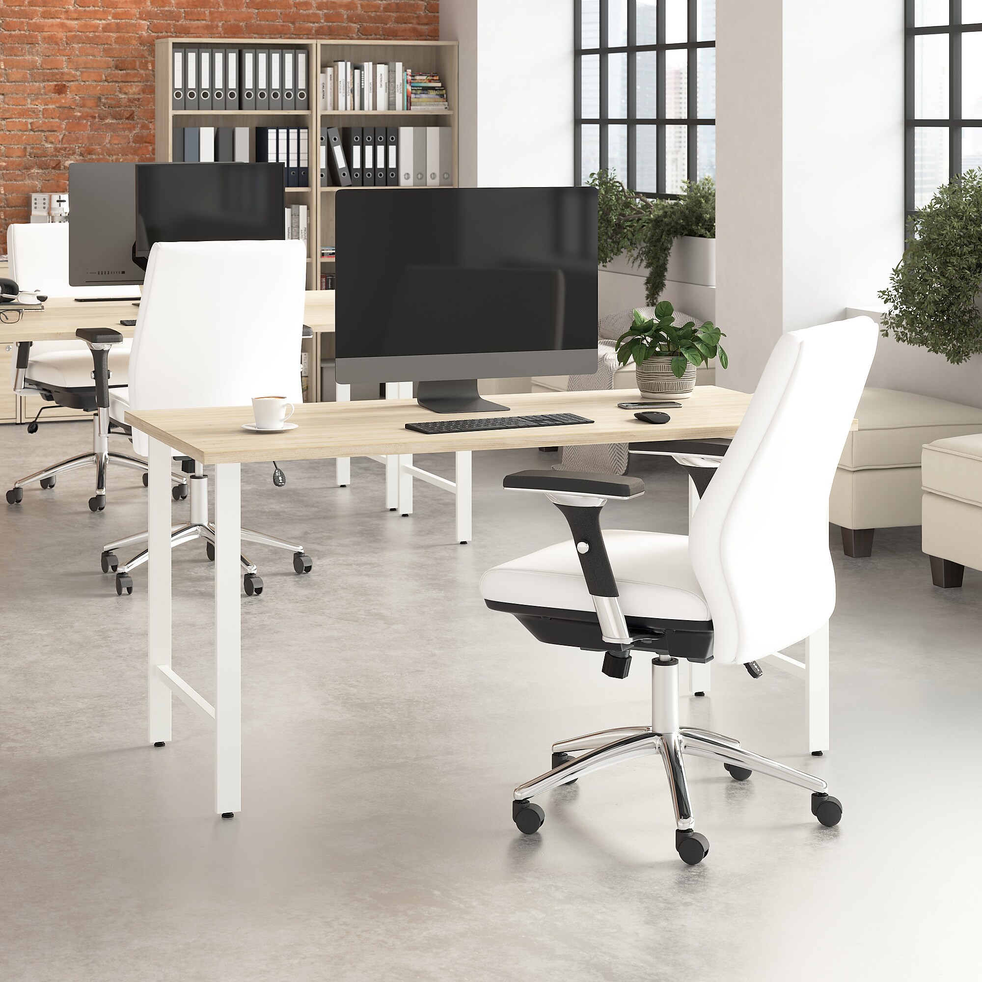 Bush Business Furniture Hustle 60W x 30D Computer Desk with Metal Legs, Natural Elm (HUD160NE) Sansujyuku sansujyuku.com