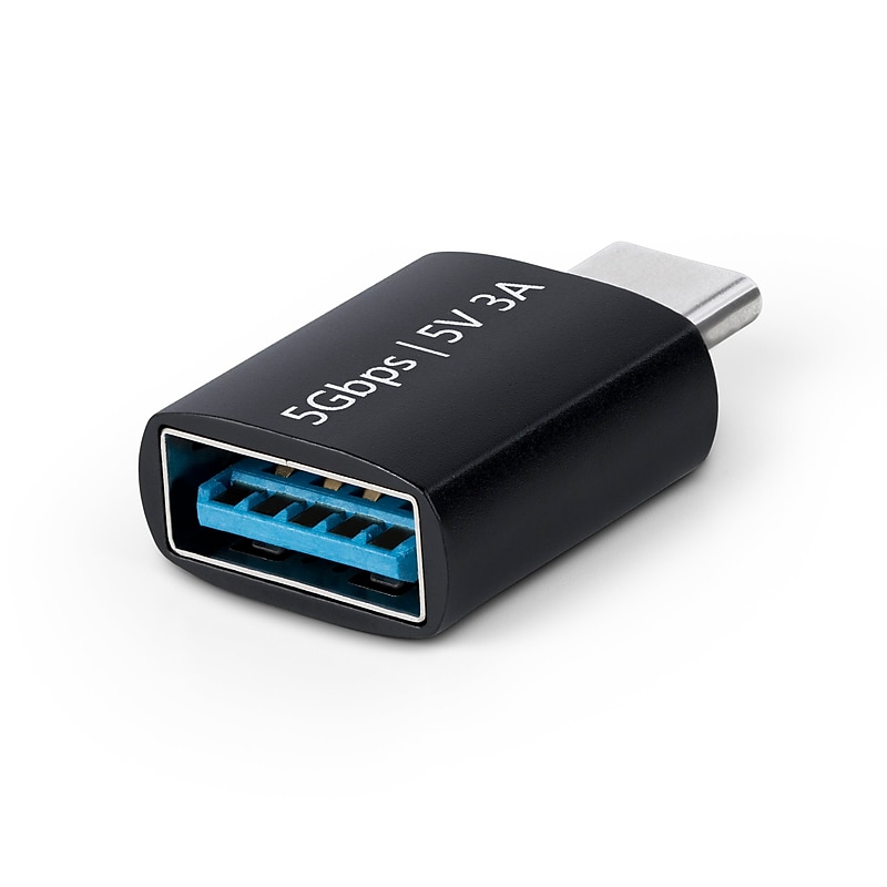 StarTech USB-A to USB-C Adapter, Female to Male, Black (USB31CAADGCP) image 1