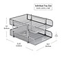Mind Reader Metal Mesh Front Loading Stackable Letter Tray, Letter/Legal Size, Silver (CSTACK2-SIL)~#|#~370F857F-76D6-4DA4-8C0BD7E4820F535F_sc7