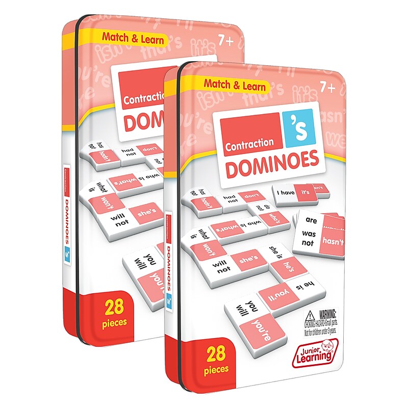 Junior Learning Contraction Match & Learn Dominoes, 2/Bundle (JRL664-2) image 1