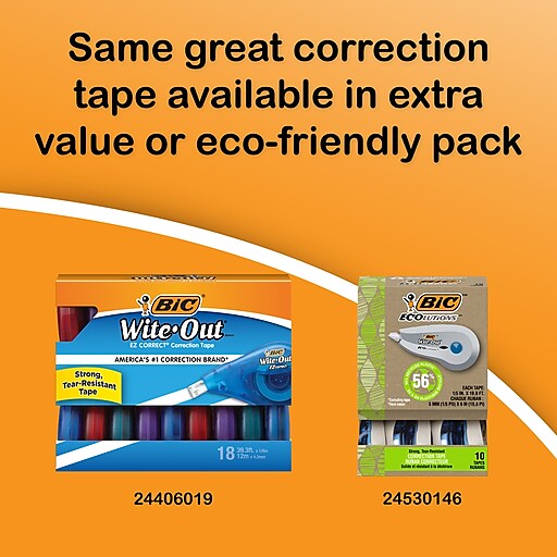Buy BIC Wite-Out EZ Correct Correction Tape, 2-Count Online at