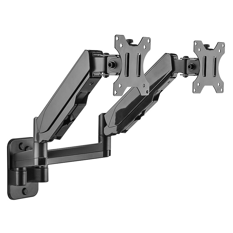 Mount-It! Adjustable Dual Monitor Wall Mount, Up to 32", Black (MI-1766B) image 1