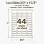Avery Hemp Rectangle Laser/Inkjet Multipurpose Labels, 2/3" x 1-3/4", Off-White (1760/Box)~#|#~371A54F4-6233-46C9-99E91E23A80AC738_sc7