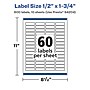 Avery Laser/Inkjet Rectangle Multipurpose Labels, 1.75"  x 0.5", Glossy White, 600/Pack (94204)~#|#~371CA548-ADD4-46CE-A17992545A20F711_sc7