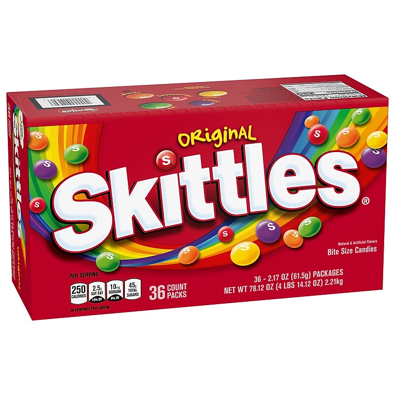 Skittles Original Fruit Flavored Candy, 2.17 oz., 36/Box (209-00148) image 1