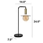 Lalia Home Studio Loft Oslo 24" LED Table Lamp, Matte Black/Antique Brass Plated (LHT-4002-BK)~#|#~372DF379-907B-4194-8163BFA4F5EB56B8_sc7
