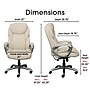 Serta Works My Fit Ergonomic Bonded Leather Swivel Executive Chair, Ivory (48098A)~#|#~37346EDB-0201-4D3E-BE13C559C9D61F7A_sc7