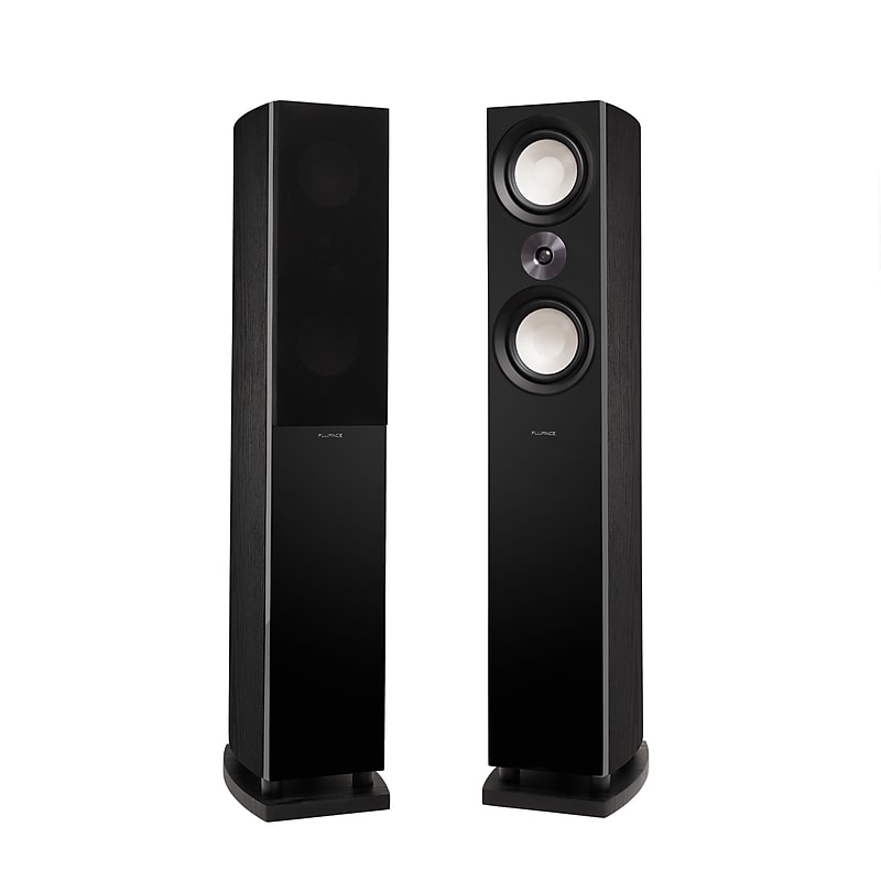 Fluance Reference High Performance 3-Way Floorstanding Loudspeakers with 8" Subwoofers, Black Ash, 2/Pair image 1