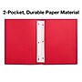 Staples 10% Recycled Smooth 2-Pocket Paper Presentation Folder with Fasteners, Red, 10/Pack (13390-US)~#|#~3735375F-DF94-4686-8BFF24AF3B433E6E_sc7