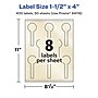 Avery Pearlized Ivory Decorative Edge Multipurpose Labels, 1.5" x 4", Ivory, 400/Box (94116)~#|#~373C55EE-9228-43ED-A5C630C0D0677B24_sc7