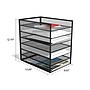 TRU RED™ 6-Compartment Metal Mesh File Organizer, Matte Black (TR57565)~#|#~373DCED6-CEB7-43D5-9FFBFFC4C1B53229_sc7