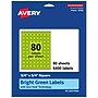 Avery Laser/Inkjet Multipurpose Square Labels, 0.75" x 0.75", Bright Green, 6400/Box (94102)~#|#~373E0BD3-8093-4A89-917B3DC57E08D2CB_sc7