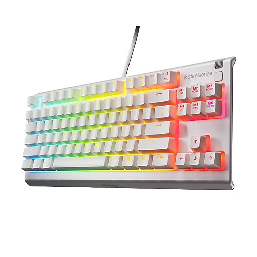 SteelSeries Apex 3 TKL Wired Ergonomic Gaming Keyboard, White