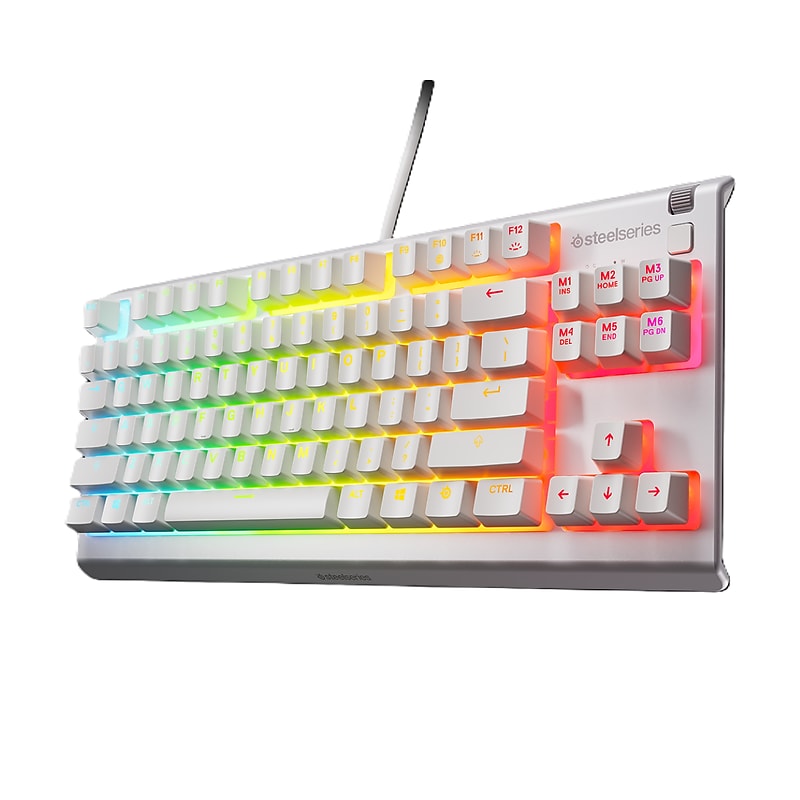 SteelSeries Apex 3 TKL Wired Ergonomic Gaming Keyboard, White (64819) image 1