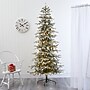 Nearly Natural 7.5' Slim Flocked Nova Scotia Spruce Artificial Christmas Tree with 450 Warm White LED Lights (T1856)~#|#~3746029A-AB13-431B-8F4DE486DD738B2B_sc7