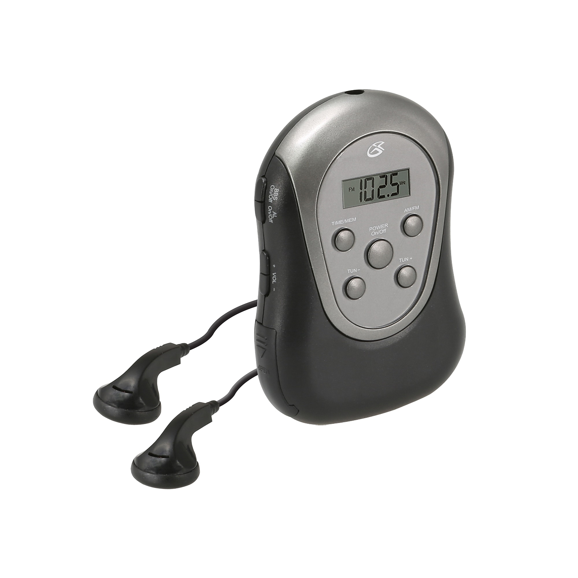GPX R300 Portable AM/FM Armband Clock Radio, Silver/Black (GPXR300) Sansujyuku sansujyuku.com