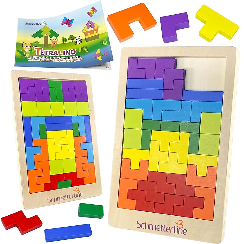 Extasticks Tetralino Double Premium Wooden Puzzle, 92/Set (EXAE3302) image 1