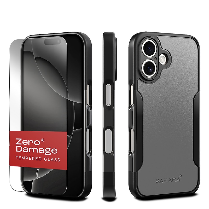 SaharaCase Classic MagSafe Phone Case for iPhone 16 Plus with Screen Protector, Shock Absorbing, Mist Gray (CP00660) image 1