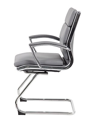 Boss CaressoftPlus Vinyl Guest Chair, Gray (B9479-GY) Sansujyuku sansujyuku.com