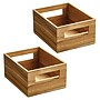 iDESIGN Small Stackable Wood Storage Bin, Clear, 2/Pack (28213M2)~#|#~375E0605-E902-440D-BFA0CA494088F969_sc7