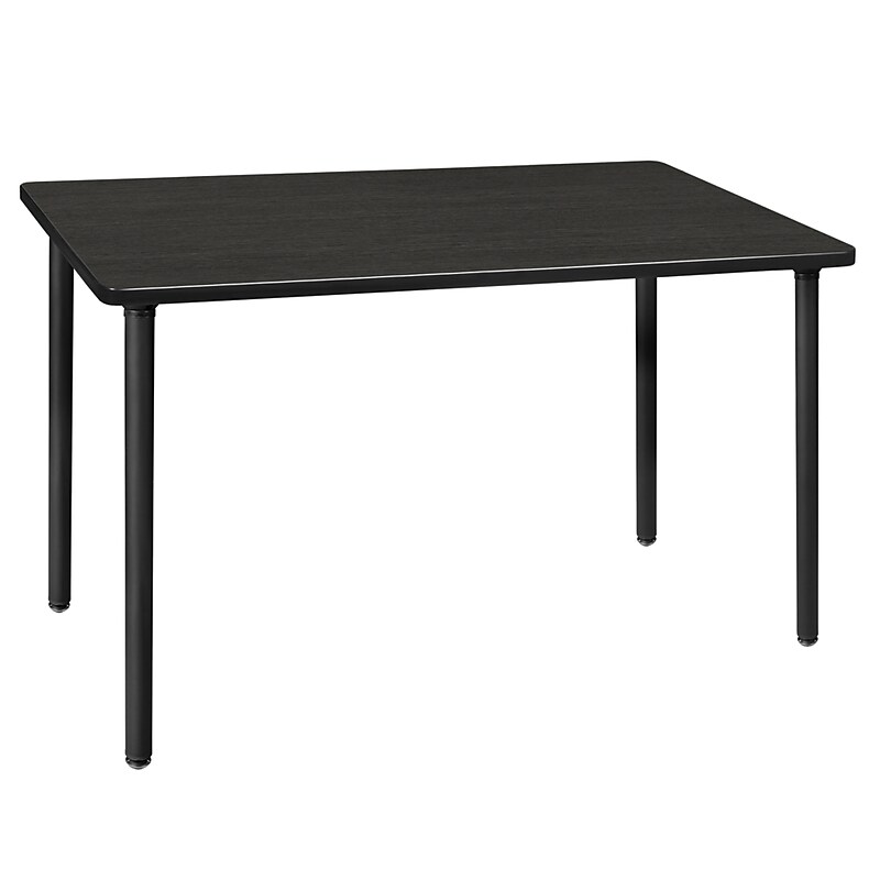 Regency Kee 42"W x 24"D Foldable Training Room Table, Laminate, Ash Grey/Black (MTF4224AGBK) image 1
