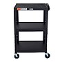 Luxor LEADER 3-Shelf Adjustable Media Utility Cart, Black (UCMT1)~#|#~3763DB72-6C63-4394-8FFBC65E135E3BD3_sc7