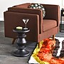 Storied Home Berns 12"Dia. Wooden Round End Table, Black Walnut (EC0685)~#|#~376B3817-8555-4B83-B7B8D08A6C04FF31_sc7