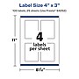 Avery Laser/Inkjet Rectangle Multipurpose Labels, 4" x 3", White, 100 Labels/Pack (94252)~#|#~376CC56A-89AC-482F-AD154440A82C1A13_sc7