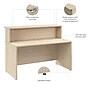 Bush Business Furniture Arrive 60"W Reception Desk with Shelf, Natural Elm (ARV001NE)~#|#~3776D41F-3E7E-42EE-92B89984FD40D6CE_sc7