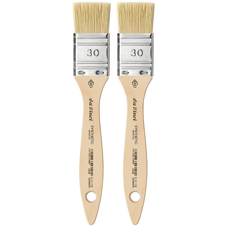 da Vinci SYNTHETIC Acrylic & Oil Natural Hog Bristle Flat, Size 30 Mottler Brush, 2/Pack (DVXVA242930-2) image 1