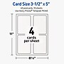 Avery Rectangle Rounded Corners Matte Blank Card, White, 40/Pack (19479399781)~#|#~377F0A24-3CBB-4448-A417E978C21132CD_sc7