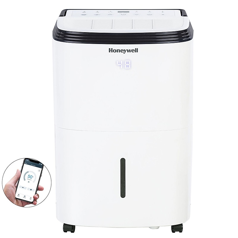 Honeywell Energy Star Smart 70-Pint Portable Dehumidifier, WiFi Enabled, Covers up to 4000 sq. ft., White (TP70AWKNR) image 1
