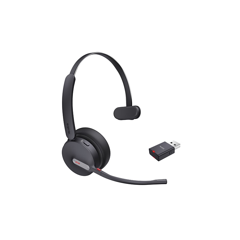 Yealink WH64 Hybrid Mono Wireless Noise Canceling Bluetooth Headset, USB-C, MT/UC Certified (1208688) image 1