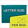 Pendaflex Reinforced Hanging File Folders, 1/5 Tab, Letter Size, Teal, 25/Box (04152 1/5 TEA)~#|#~37832B69-DCD5-445F-AA7ACADFAA6CAC66_sc7